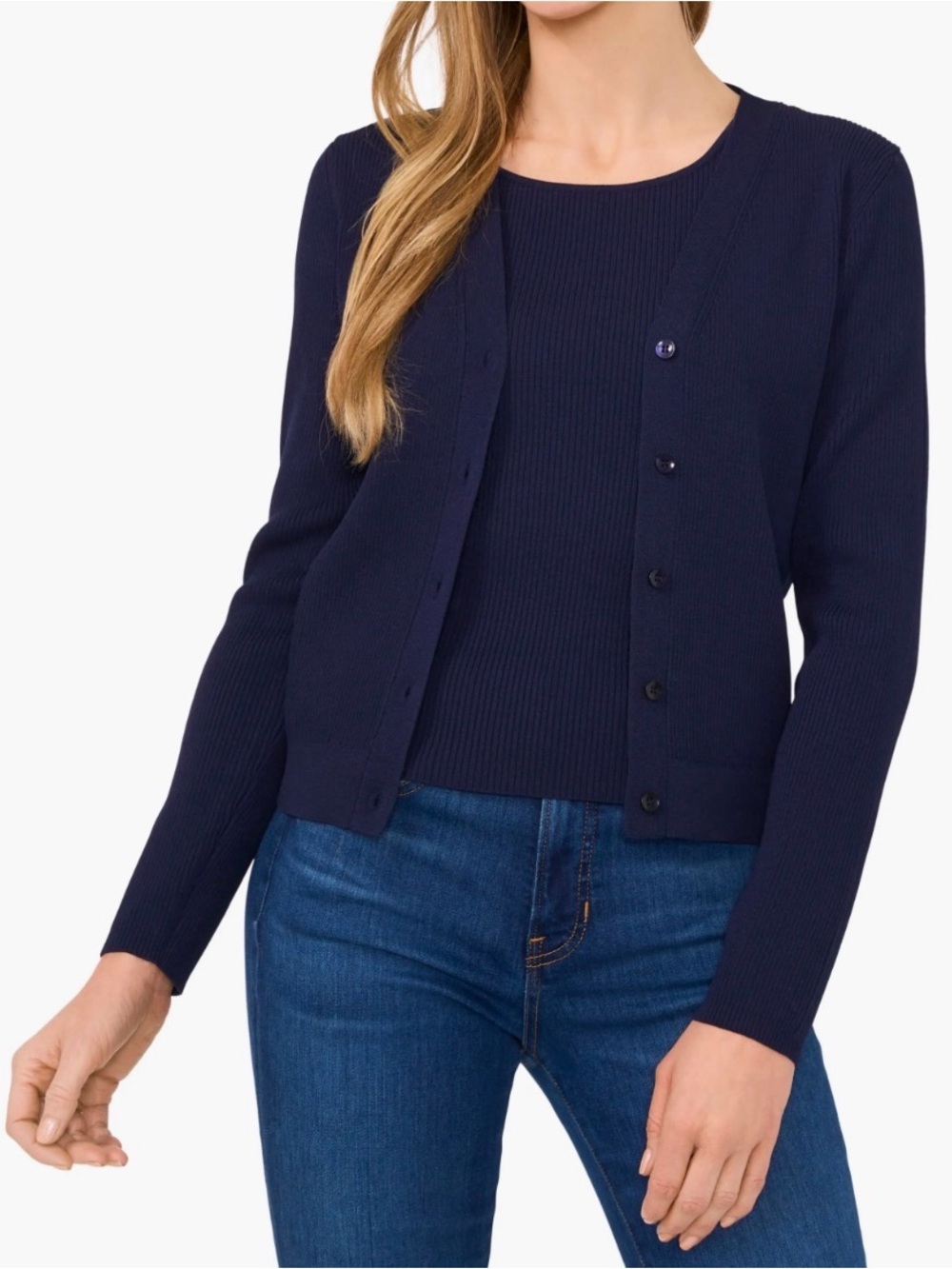 NWT Ted Baker Rib V-Neck Cardigan plus tank